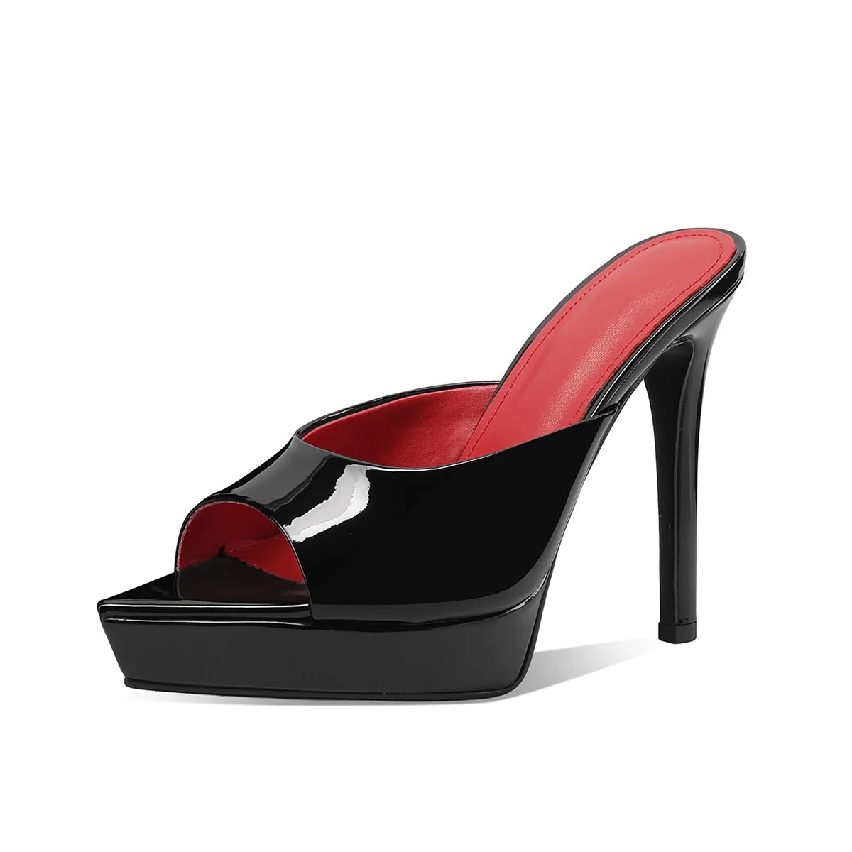 

Летние мюли Arden Furtado из лакированной кожи с открытым носком, на платформе, на очень высоком каблуке, современные туфли-мюли