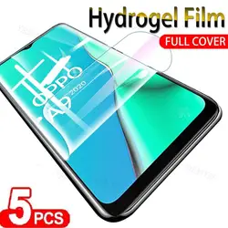 Oppo Reno 10 9 8 7 6 Pro Plus Lite Z T SE 5G 화면 보호기 용 5Pcs Oppo Reno 10Pro + 9Pro 8T 8Z 5g 용 투명 하이드로 겔 필름