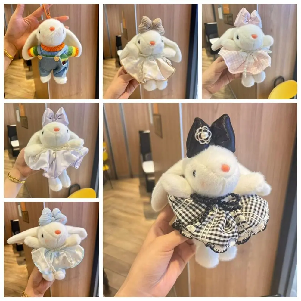 Pendentif lapin doux et élégant, porte-clés suspendu de 19cm, mignon, remplissage en coton PP, accessoire de sac à dos pour voiture