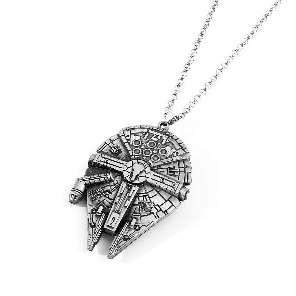 Disney Movie Star Wars Necklace Millennium Falcon Vintage Fashion Accessories Necklace Men Women Jewelry Accessories