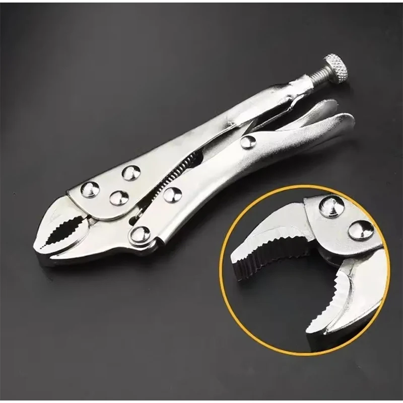 Steel Round Nose Locking Pliers Multi-function Toothed Pipe Clamp Pliers 5/7/10 Inch Heavy-duty Vise Grips For Repair Projects