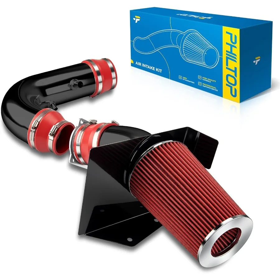 

Cold Air Intake Kit for F150 1997-2003 5.4L and 4.6L Expedition 1997-2003 4.6L F250 1997-1999 5.4L with High-Performance Red D