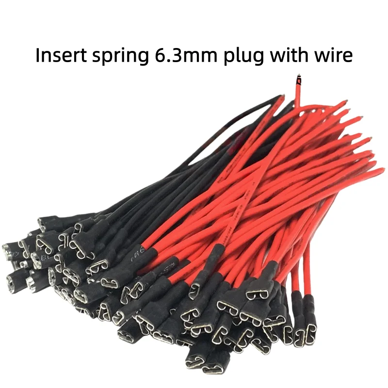4.8 6.3mm plug-in with wire connection terminal wire with sheath cold pressed terminal docking single head wire connection wire