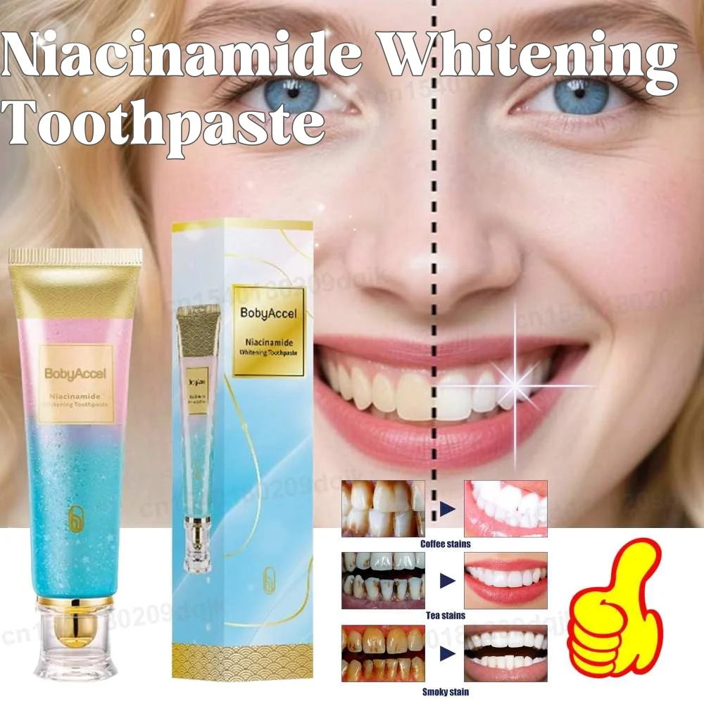 1/2X 100g Nicotinamide Whitening Toothpaste Stains Tartar Removal Fresh Breath Oral Anti-Sensitive Toothpaste For Teeth Cleaning