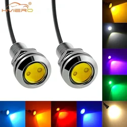 18 MM Araba Kartal Göz Gümüş Kabuk DRL Led Gündüz Farları LED 12 V Yedekleme Park Sinyali Otomobil Lambaları Çoklu Renkler