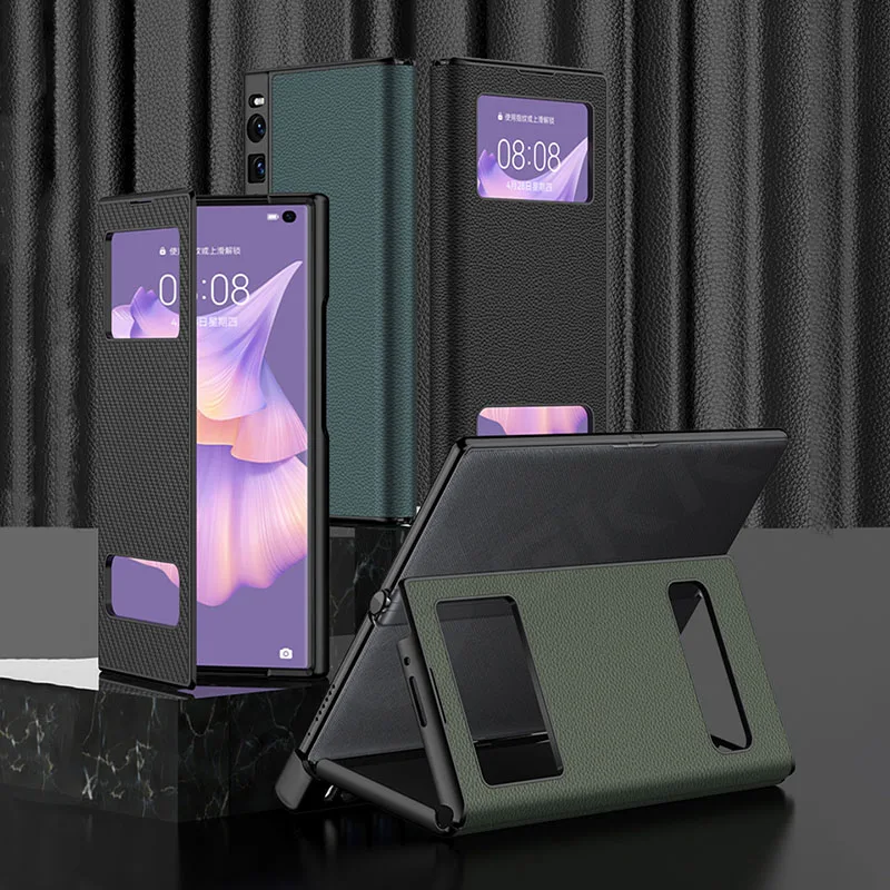 

Роскошный кожаный складной чехол-подставка с магнитной подставкой для Huawei Mate Xs 2, противоударный защитный чехол-держатель в комплекте для чехлов Mate Xs 2, чехлы