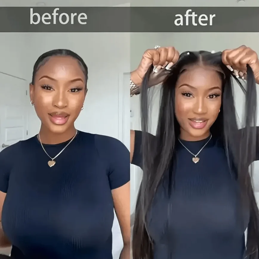 العظام مستقيم غلويليس الباروكات شعر الإنسان قبل قطع الدانتيل الجبهة الباروكات للنساء السود ارتداء والذهاب الباروكات البرازيلي خصلات الشعر المستعار الإنسان