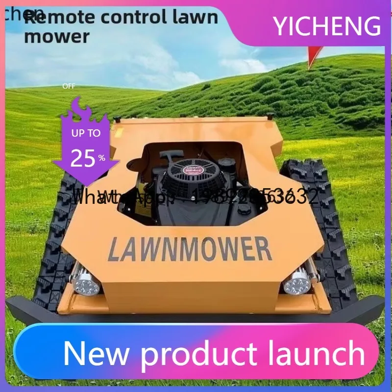 WW16Remote Control Lawn Mower Crawler Orchard Weeding Machine Grass Cutter Electric Four-Wheel Drive