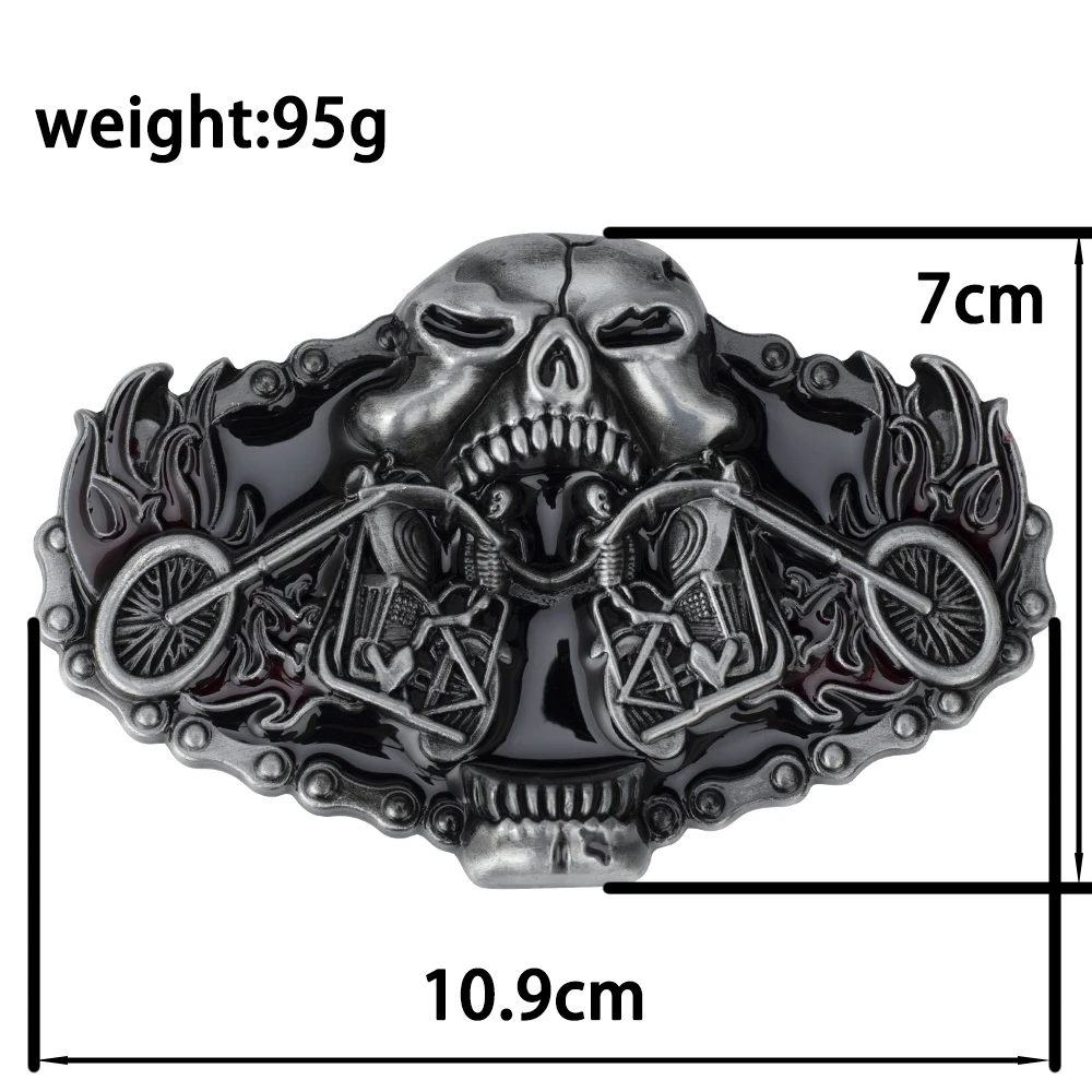 Motorcycle Modelling Cowboy Alloy Belt Buckle Fashion For Men Width 4.0