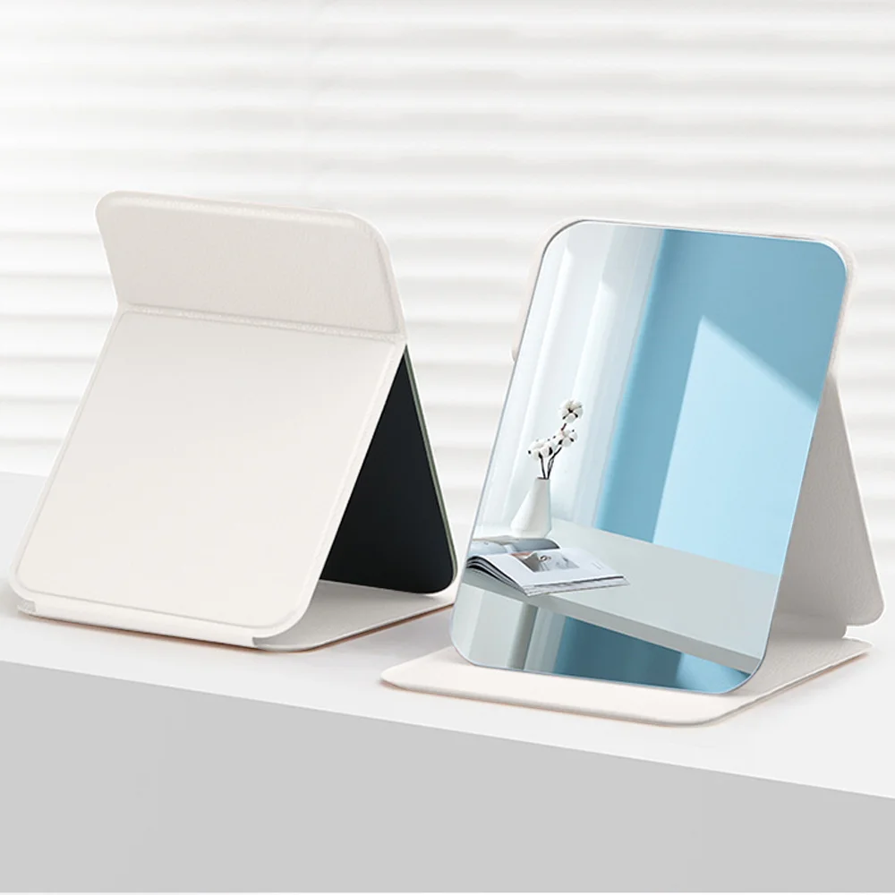 مرآة مكياج قابلة للطي لسطح المكتب، مرآة جيب محمولة بطباعة إبداعية، أداة محمولة غير قابلة للانزلاق، نمط حروف الهالوين