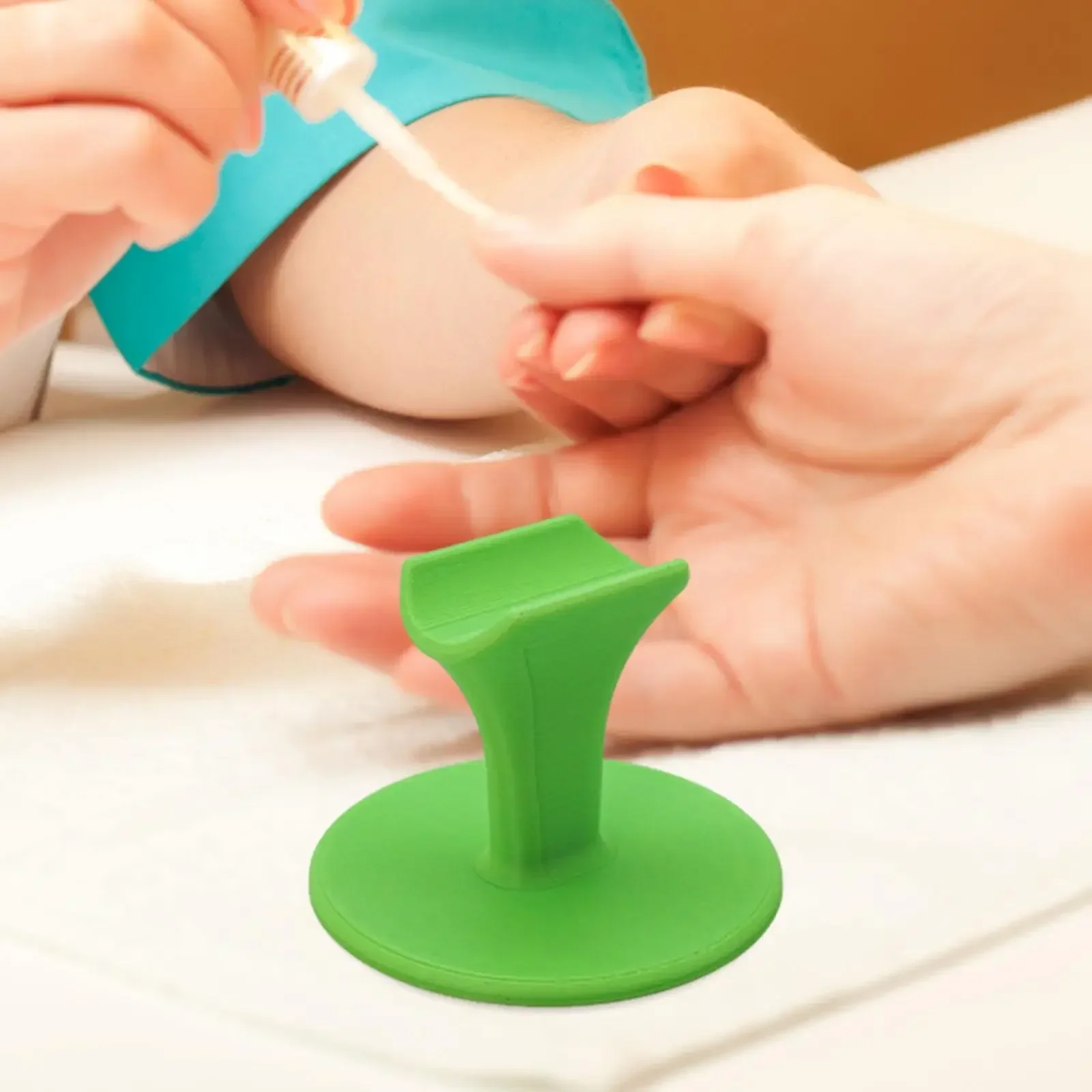 Soporte de dedo para manicura, herramienta de fijación de dedo de plástico portátil, localizador de uñas, suministros profesionales para decoración de uñas, accesorios, 1 ud.