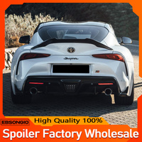 V Style Rear Boot Spoiler For Toyota Supra A90/A91 2019-2024 Carbon Fiber JDM High kick Trunk Spoiler 2020 2021 2022 2023