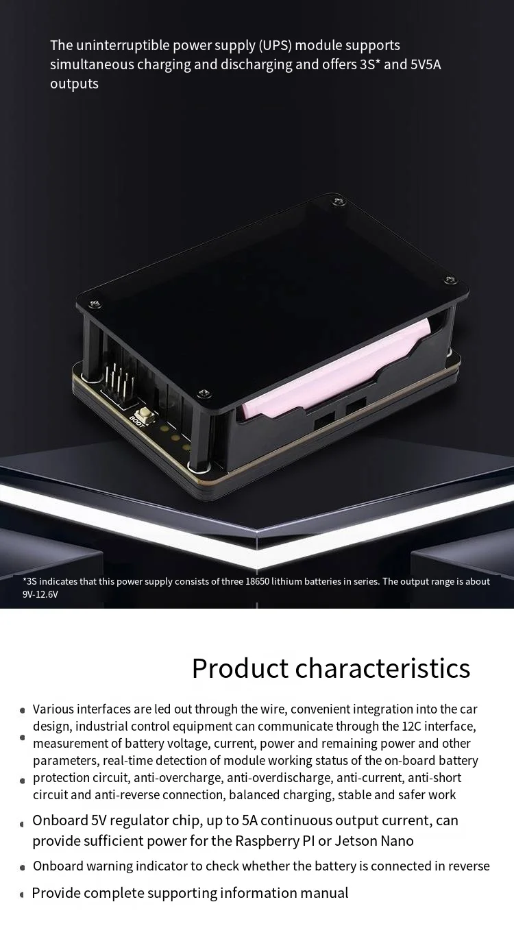 Hot Raspberry PI Uninterruptible Power Expansion Board NVIDIA Jetson Nano UPS Mobile Power Supply Module