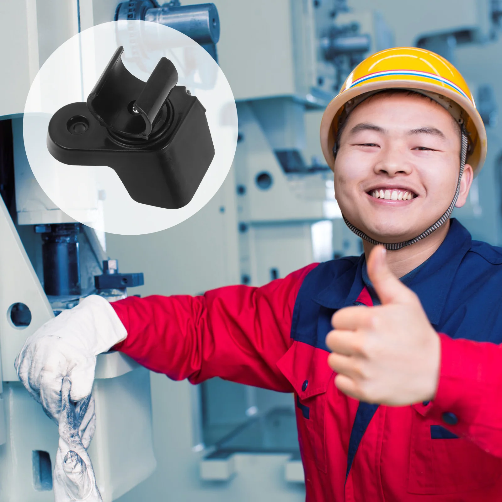 حامل تثبيت على شكل قبعة صلبة بمشبك خفيف لعمال البناء ملحقات مشبك المصابيح الأمامية الآمنة لعمال البناء #3