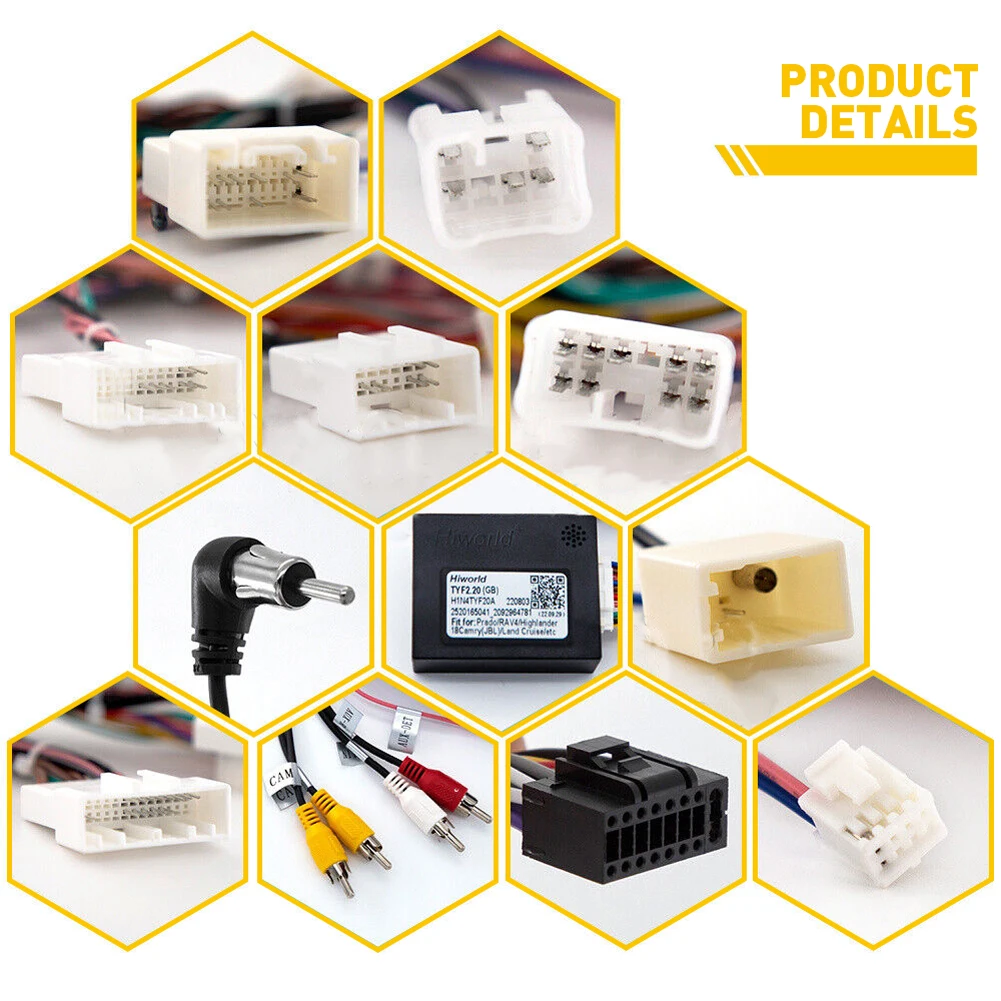 Power Cable Connector Car Stereo Audio Power Wiring Harness Cable Canbus Box Radio Cable Wire Adapterfor Toyọta Most Vehicles