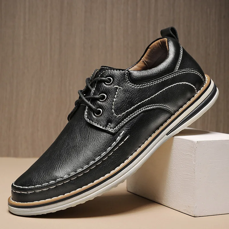 

Men's Business Leather Shoes Breathable Non Slip Outdoor Men's Casual Leather Shoes Driving Shoes