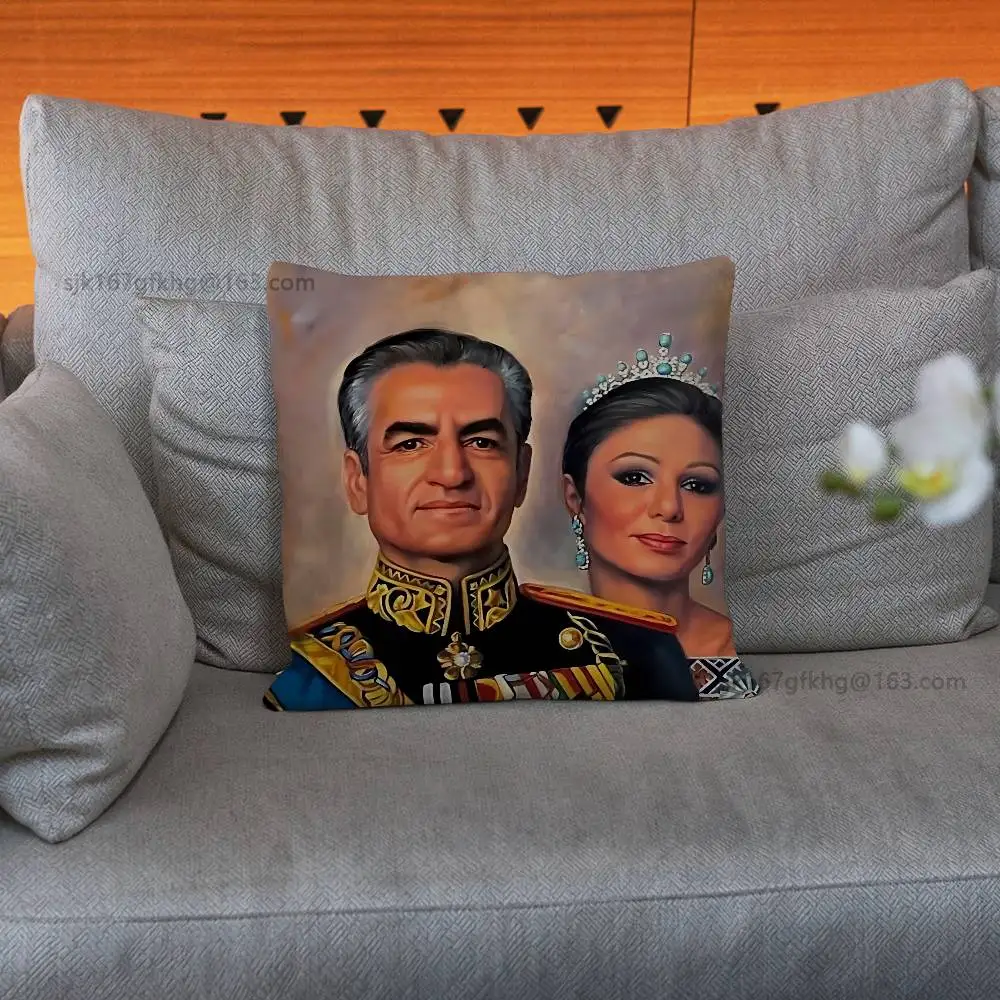 King Mohammad Reza Shah Pahlavi Iran pillowcase casual style decoration, suitable for home decoration (excluding pillow core)