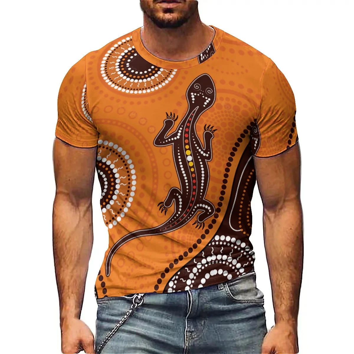 

Men's Hip-Hop Style 3D Printed Short-Sleeve T-Shirt - All-Season, Printed Short-Sleeve, Crew Neck