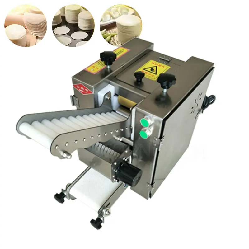 

Automatic Pizza Press Skin Dough Sheeter Pita Bread Roti Maker Tortilla Dumpling Wrapper Machine Low Energy High Speed