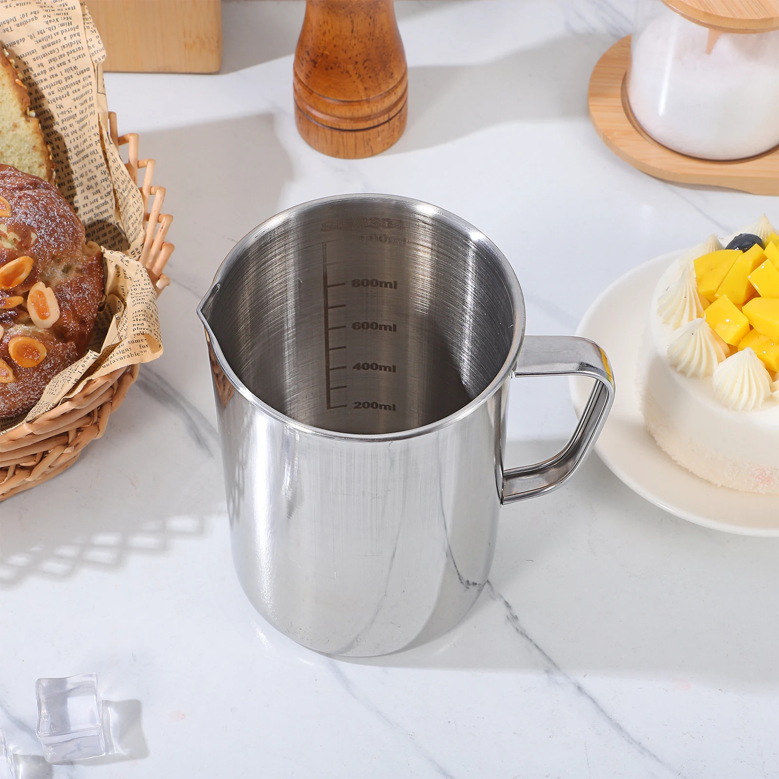 

Stainless Steel Laboratory Measuring Cup 1000ml Rust Proof Smooth Surface Chemistry Lab Equipment Measuring