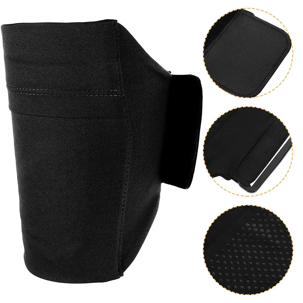 

2Pcs Leg Phone Holder Strap Running Pouch Adjustable Non Slip Cell Phone Leg Wallet for Card Band Fitness Outdoor