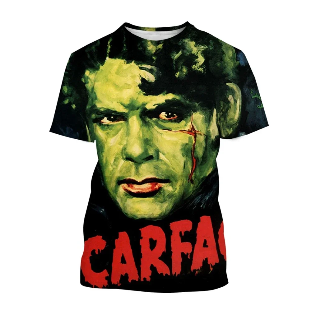 New Calda Scarface T-shirt Fashion Movie Scarface Stamp 3D Casual Cool Manica Corta Tony Montana Stamp Harajuku Street TS