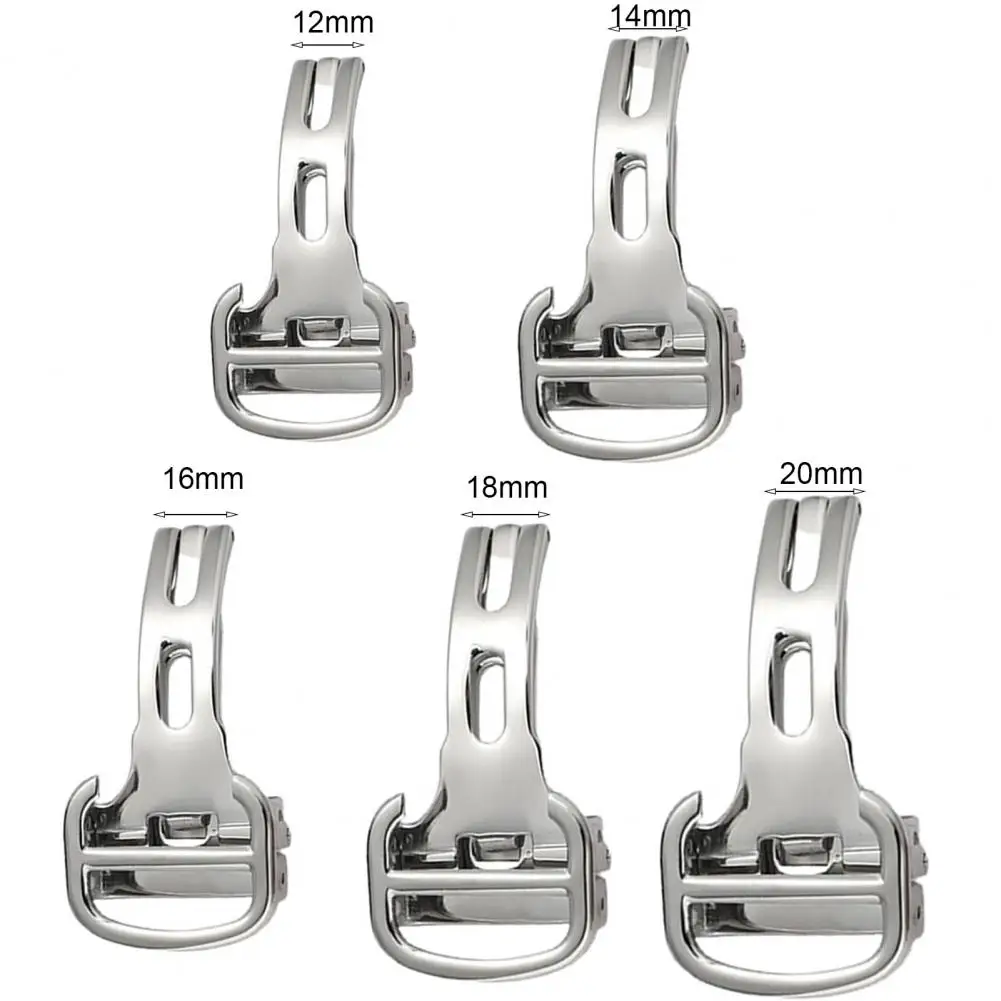 Stainless Steel Watch Clasp 12mm/14mm/16mm/18mm/20mm Replacement High-quality Stainless Steel Watch Folding Clasp