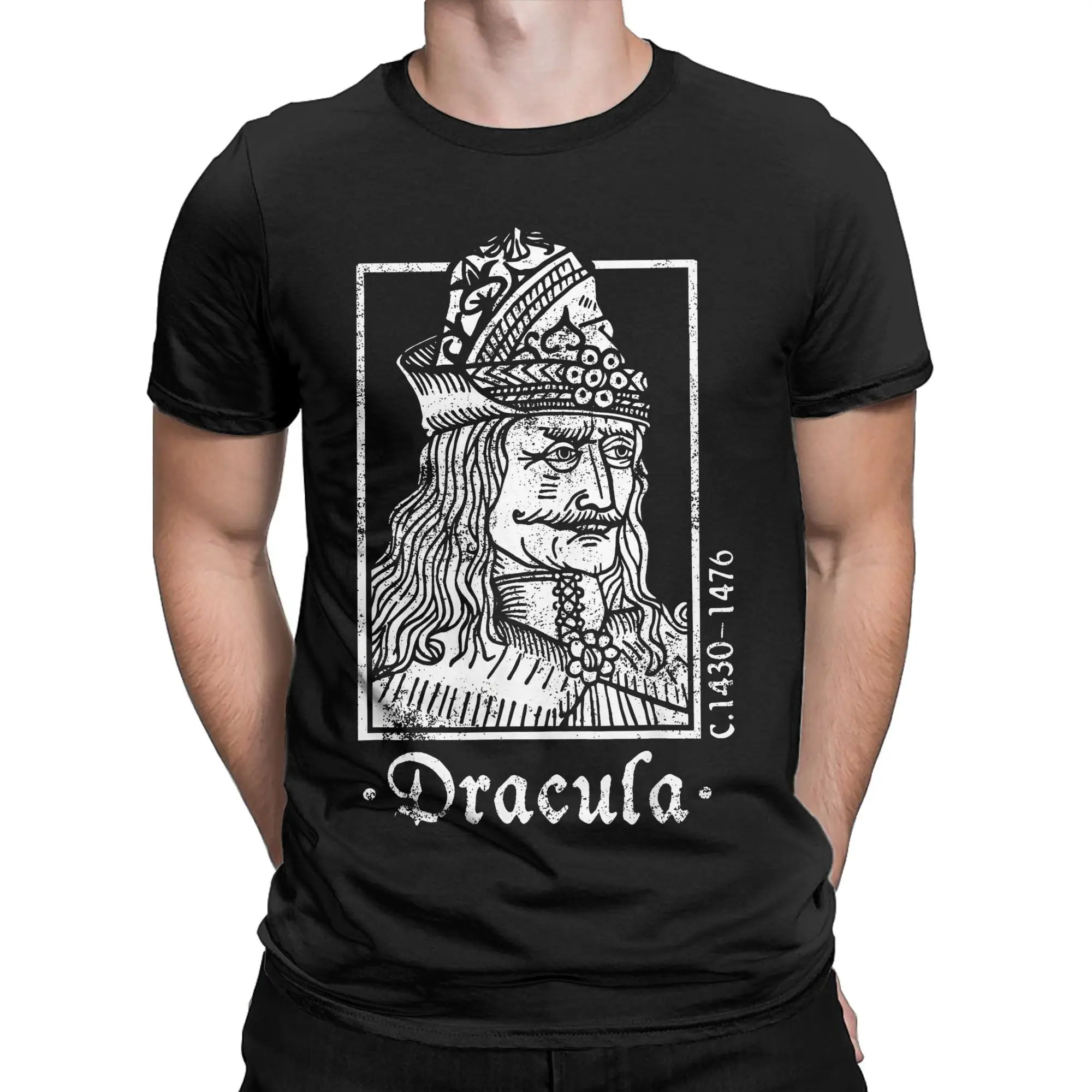 Vlads Dracula Tepes Vlads the Impaler Men's T Shirt Vampire Undead Goth Vintage Tee Shirt Round Neck T-Shirt Cotton Summer merch