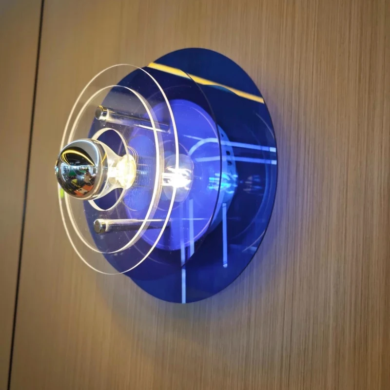 Nordic Bauhaus UFO Wall Light Living and Dining Room Decoration Ins Acrylic Simple Disc Ambient Lamp Foyer Study LED