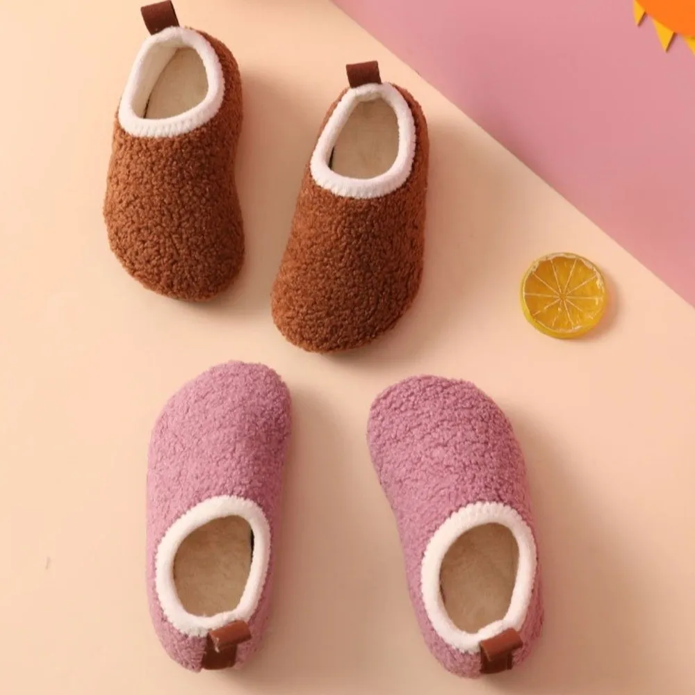 

Fashion Thickned Cotton Slippers Warm Soft Sole Floor Shoes Anti-slip Cotton Shoes Winter
