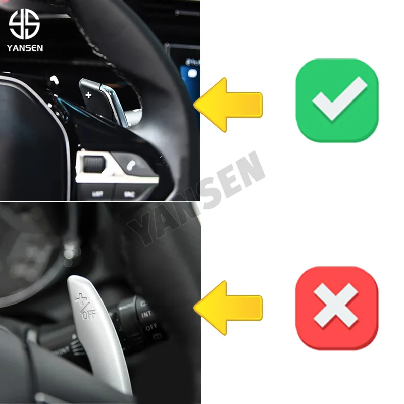 푸조 508 5008 308 3008 208 2008 GT SW 용 탄소 섬유 자동차 스티어링 휠 시프트 패들 확장 시프터