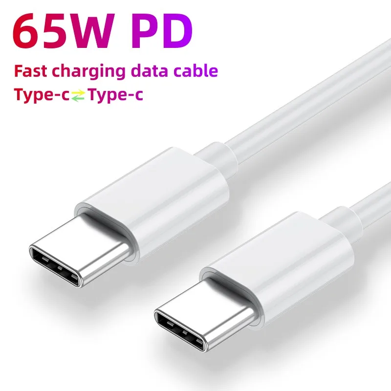 PD 65W USB-C-auf-USB-C-Kabel, schnelles Ladekabel, Datenkabel für MacBook, iPad, Samsung, Xiaomi, 5A Typ-C-Schnellladekabel