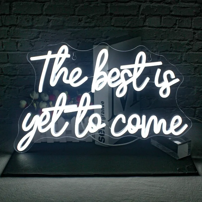 

XM The Best Is Yet To Come. Neon for Wall Decoration USB Bedroom Family Bar Wedding Birthday Party Children's Room Teen Gifts