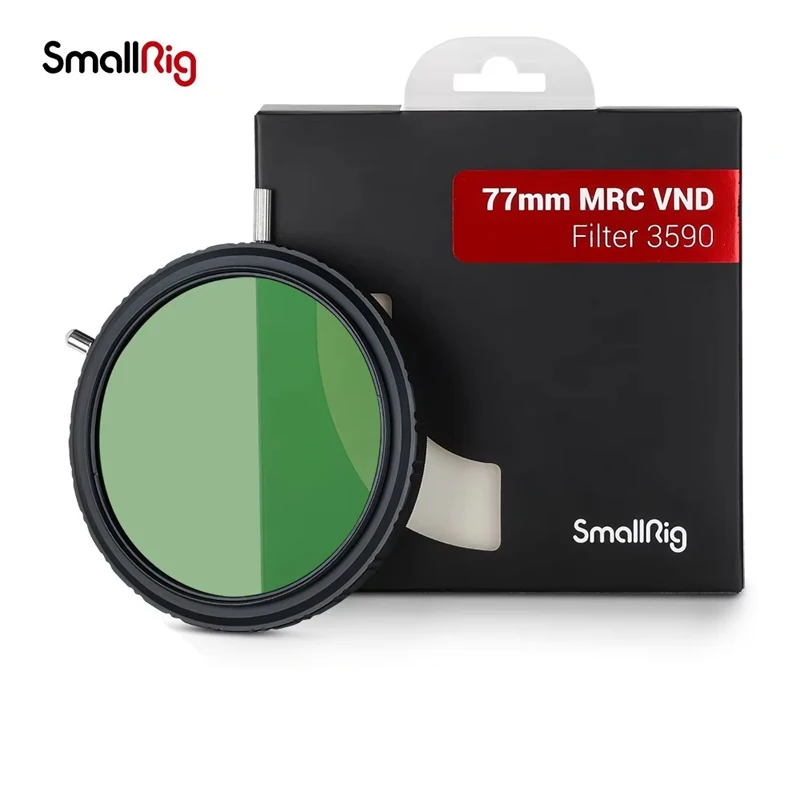SmallRig 77mm MRC VND Filter 9 Level Light Extinction Variable ND Filter, 18 Layer Coating MRC Lens Fitter for DSLR Camera 3590