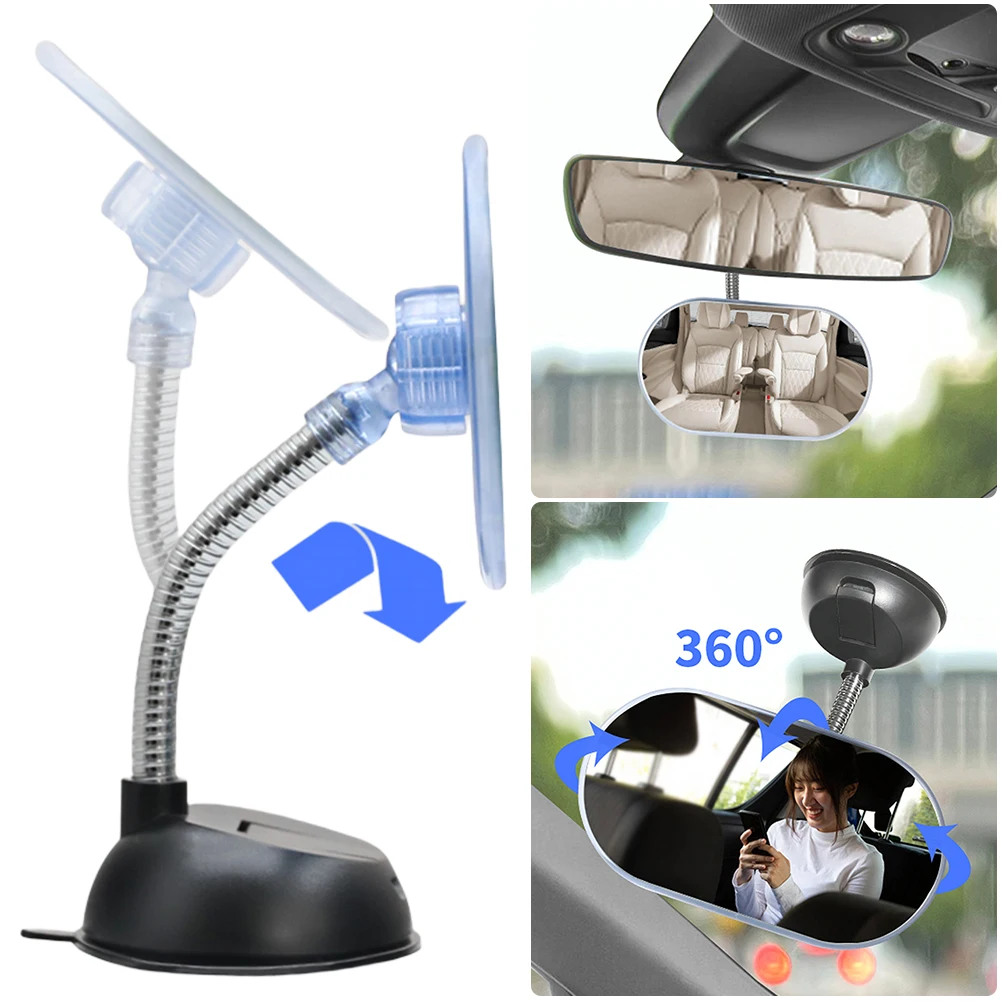 

Автомобильный детский монитор на присоске, вращающееся на 360 градусов автомобильное детское зеркало заднего вида на заднем сиденье, мини-безопасное детское выпуклое зеркало