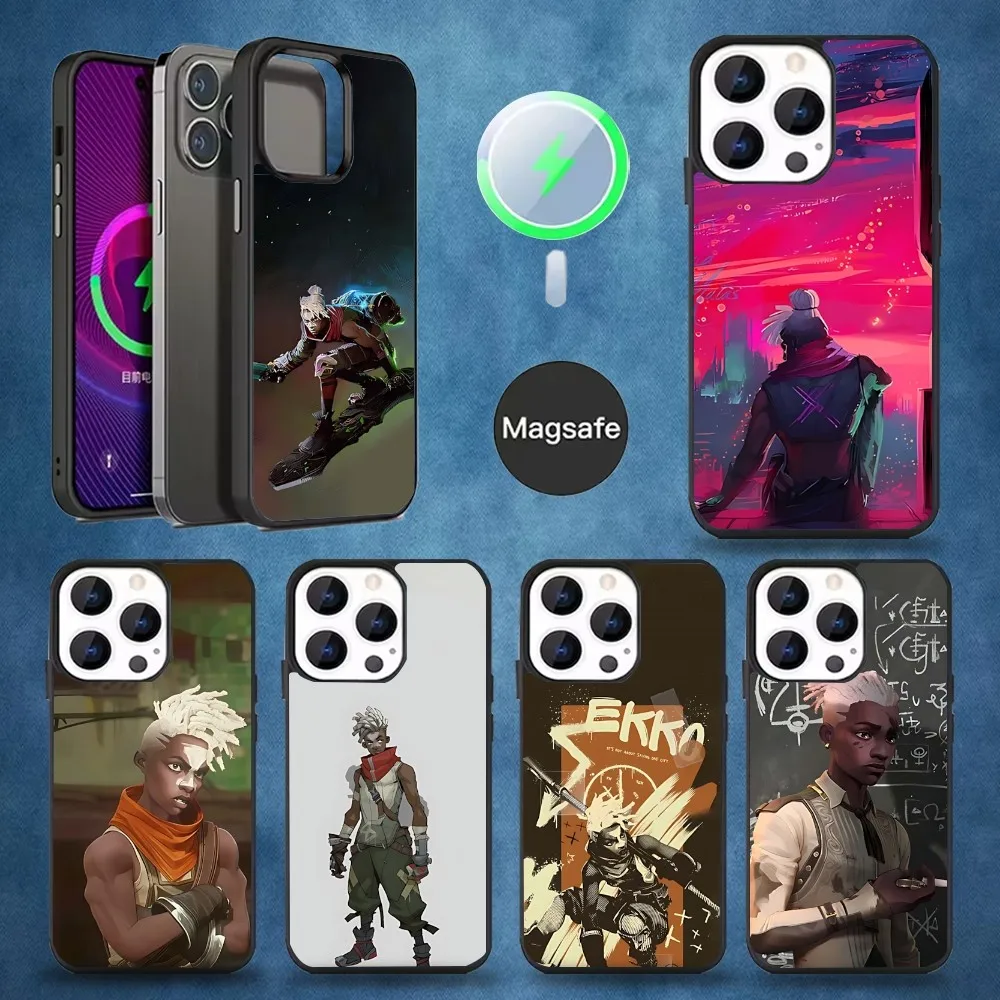 

Game Ekko A-Arcane L-Lol Phone Case For iPhone 16,15,14,13,12,11,Pro,Max,Plus,Mini,Magsafe,Magnetic Wireless Charging Case