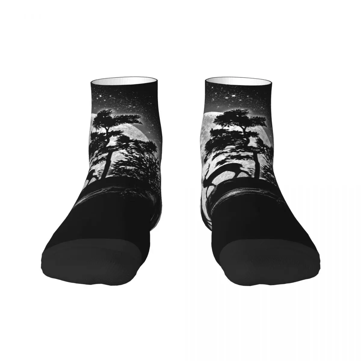 Moonlight Deer Dress Socks Men Women Warm Fashion Crew Socks