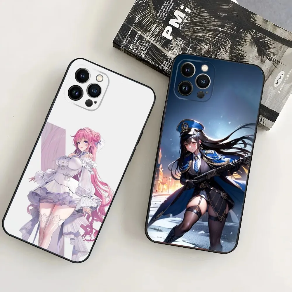 

Game N-NIKKE The Goddess Of Victory Phone Case For iPhone16,15,14,13,12 Mini 11 Pro XR,X,XS,MAX,8 Plus Silicone Cover Soft Black