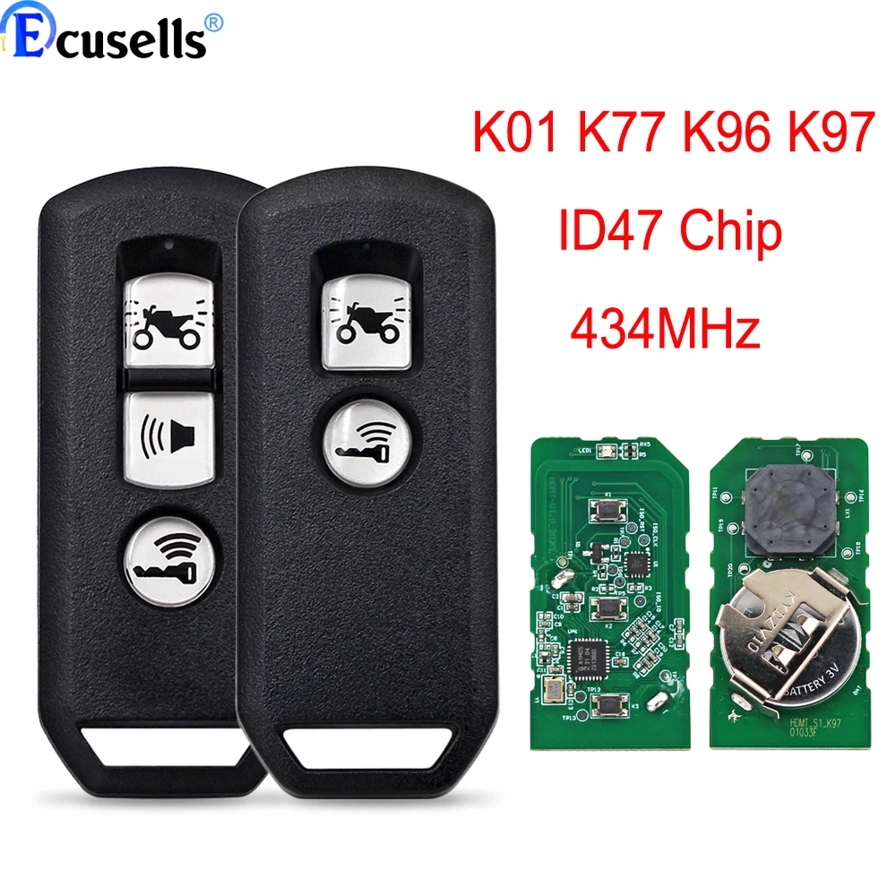 Motorcycle Remote Control Key For Honda Motorcycle Scooter K01 K77 K96 K97 K35V3 ADV SH 150 Forza 300 PCX150 Card