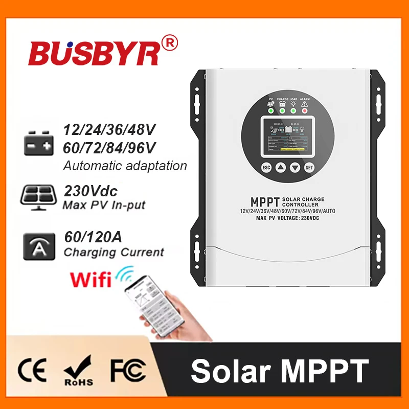 12V-96V High-Voltage MPPT Solar Charge Controller Adaptive LCD Display Home Energy Storage Control System For Solar Roofs RVs