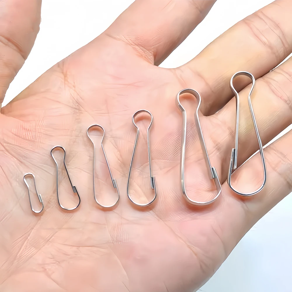 20Pcs Metal Snap Clips Hooks Loaded Clasp Gourd Buckle Connector Hardware Accessories for Bag Chain Carabiner Key Ring Hanging