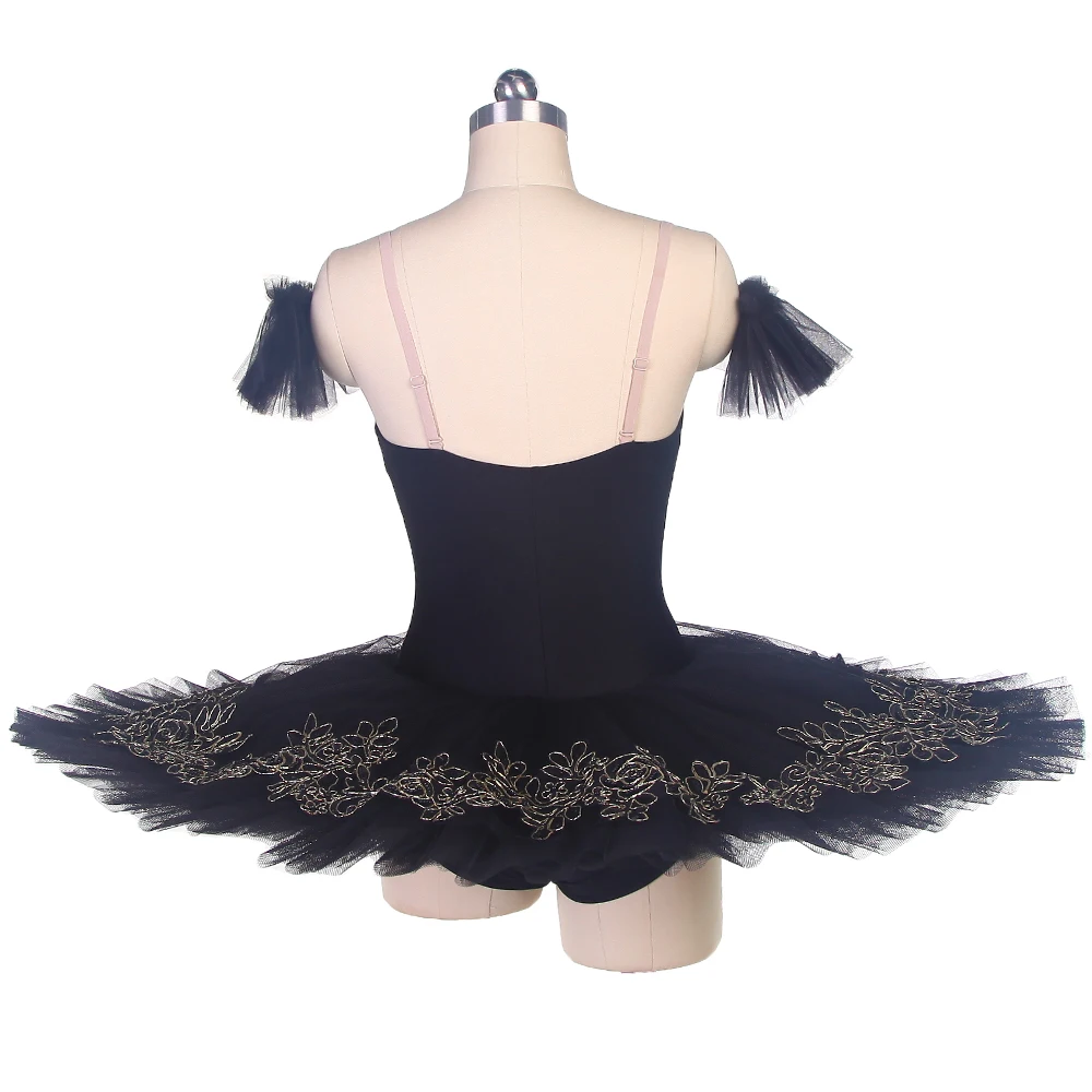 BLL111 Zwart/Blauw Spandex Lijfje Tutu Pre-professionele Ballet Tutu Volwassen/Meisjes Competitie of Prestaties Danskostuums