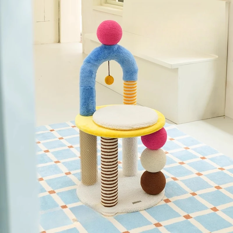 

Multifunctional cat climbing frame scratching board cat nest integrated grinding claws does not occupy an area