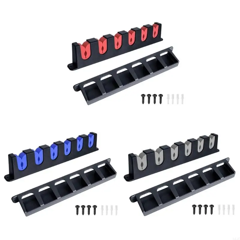 U1JC Vertical Pole Rack 6-Rod Fishing Rod Holders for Garage, Cabin and Basement