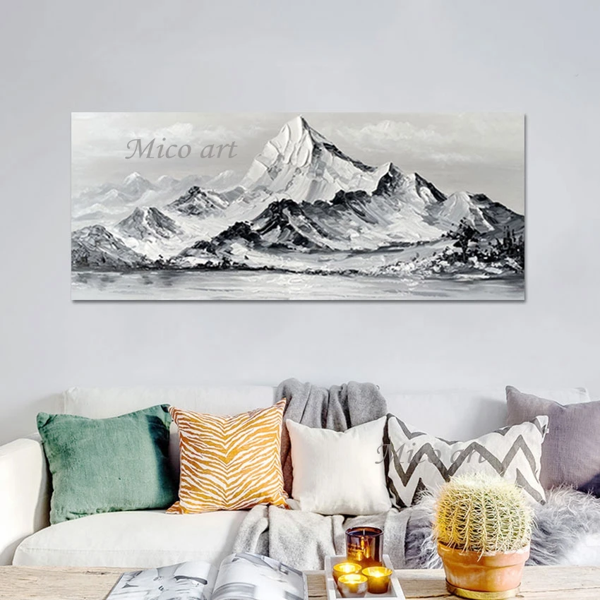 

Mountain Natural Scenery Art Picture 3d Modern Abstract Acrylic Painting Sleeping Room Wall Decor Unframed Canvas Roll Artwork