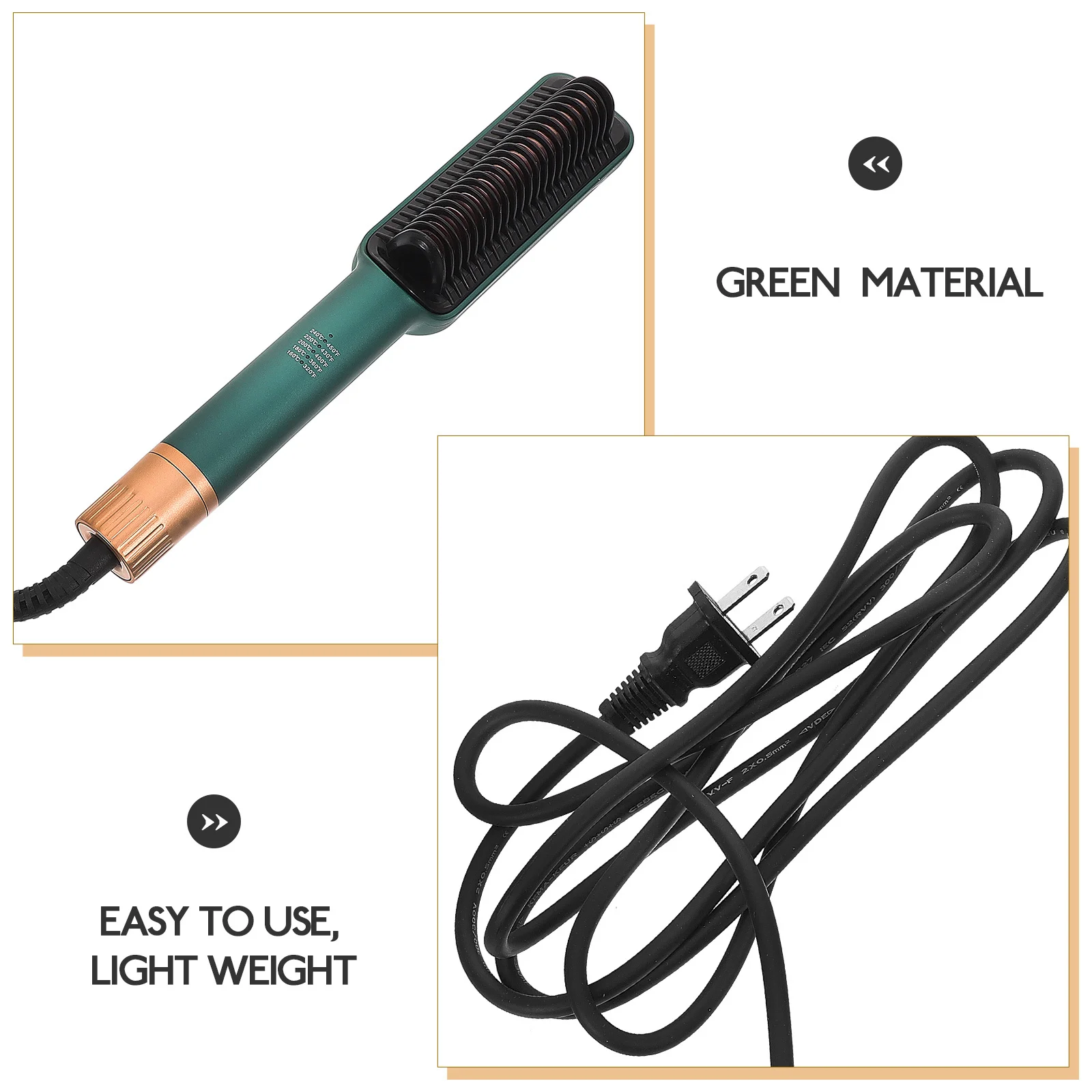 

Adjustable Temperature Hair Straightener Portable Straightening Tool for Various Hair Types Us Plug Portable Straightener Brush