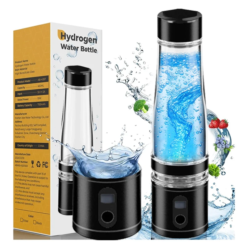 

Portable Hydrogen Ion Water Rechargeable Spe Pem H2 Hydrogen Water Bottle Wholesale Glass Hydrogen Rich Water Maker Cup