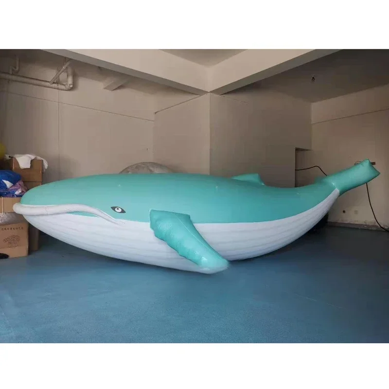 ปลาวาฬฉลามจริงยักษ์ Inflatable สัตว์ปิดผนึกแขวน Inflatable Whale พร้อมไฟ Airtight Ocean Mascot สําหรับไนท์คลับ D