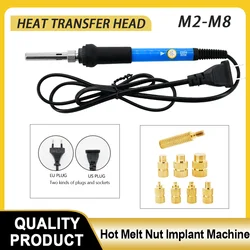 Heat Set Insert Soldering Iron Tip Tool Knurled Thread Insertion Plastic 3D Printer Hot Melt Nut Implant Machine Copper Nut
