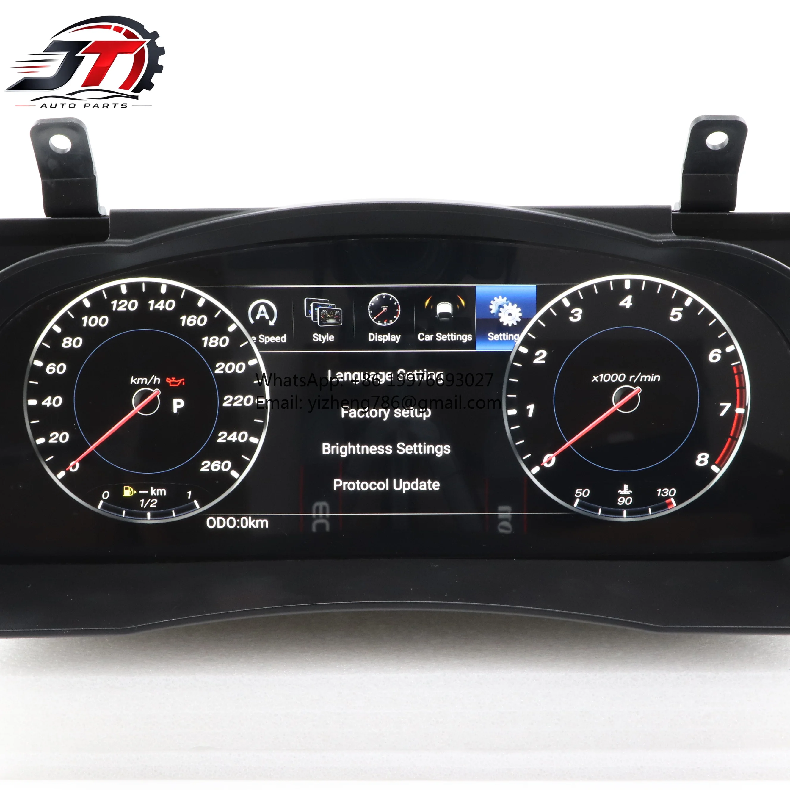 JT 12.3 Inch Digital Dashboard Panel USB Stereo Virtual Instrument Cluster Cockpit Speedometer For 2018-2020 For TOYOTA For High
